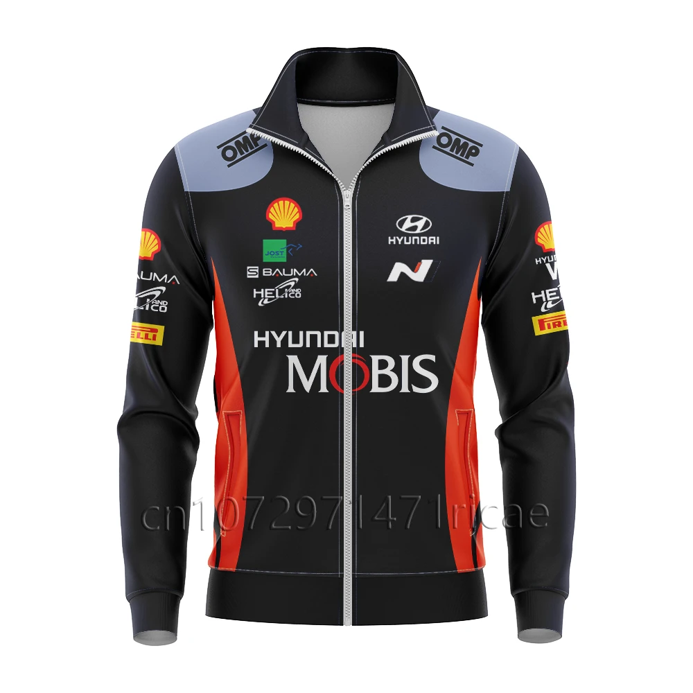 

WRC Jersey Rally HYUNDAI Team Breathable Men's Kids Sportswear Zipper Jacket Man Casual Tee Tops 3D Print