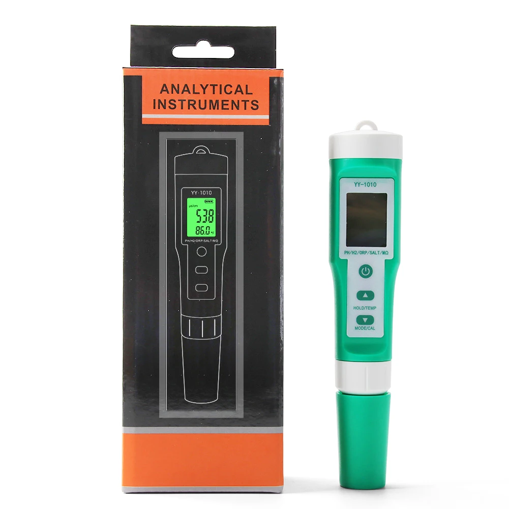 

10 In 1 PH/EC/TDS/ORP/H2/Fertility/Salinity/S.G./Resistance/Temperature Water Quality Meter Digital Multi Tester For Aquariums