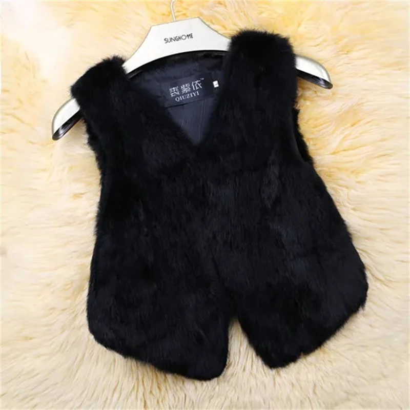 2023 New Celebrity Shows Thin True Rabbit Hair Fur Grass Rex Vest Leather One Piece Coat Special Price Clearance
