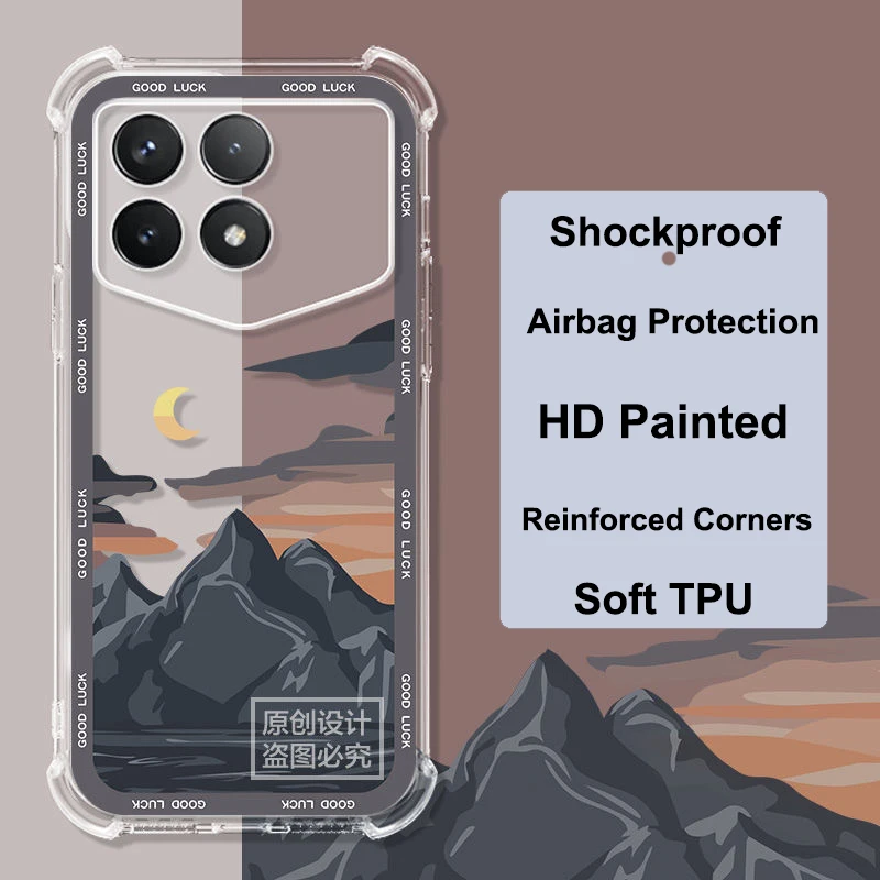 Чехол с защитой от падения для Xiaomi Redmi K70 Pro Champion тонкий мягкий силиконовый