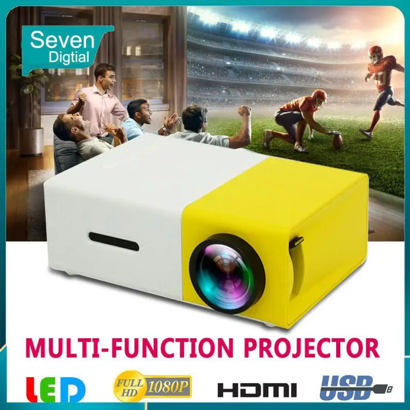 

Full Hd Lightweight Set Top Box 1080p Home Media Player Portable Mini Projector Home Theater Supported Hd/m Usb Av Tf Cute