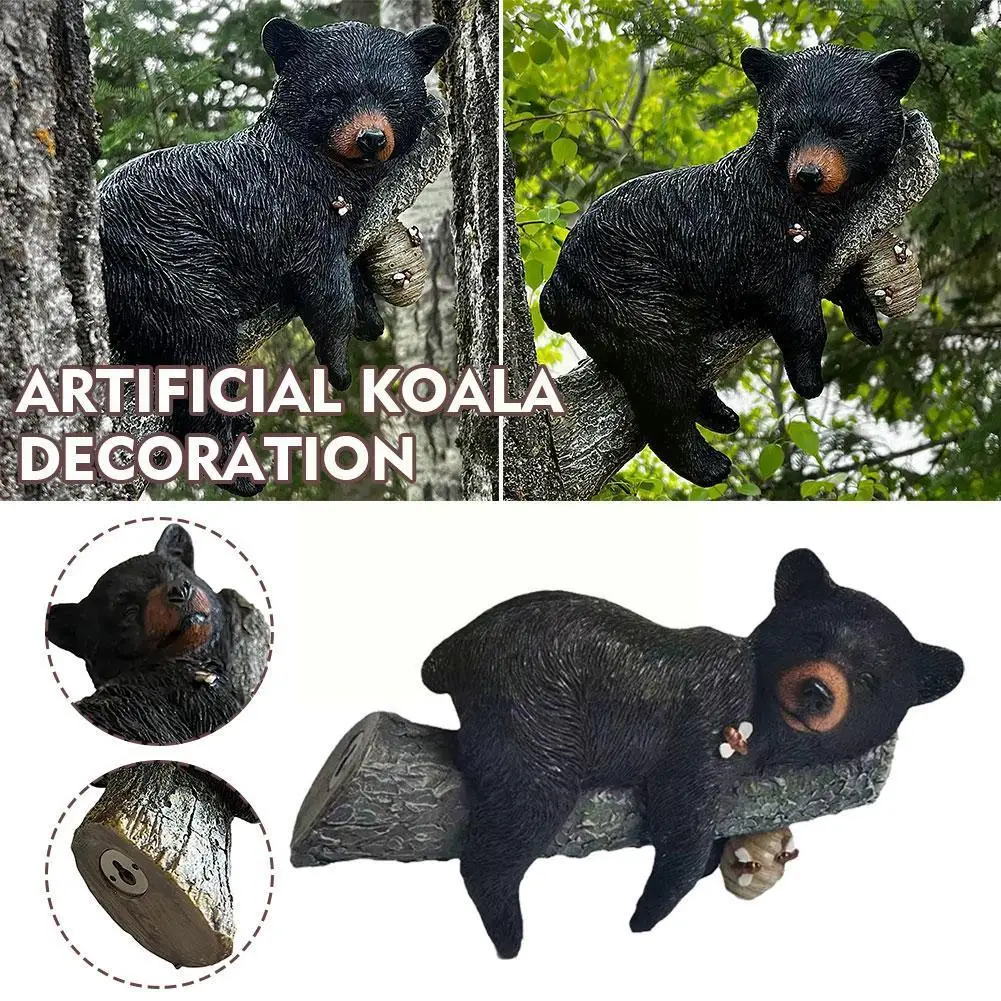 

Animal Statue Cute Simulation Tree Bear Resin Bear Statue Courtyard Garden Art Decoration Outdoor Hanging Decoration V8j1