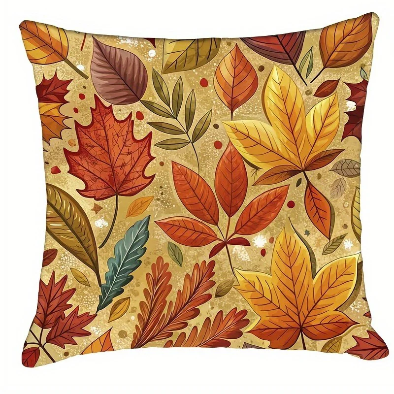 

Наволочки из полиэстера велюра Autumn Leaves & Pumpkins 40x40/45x45/50x50/60x60 см