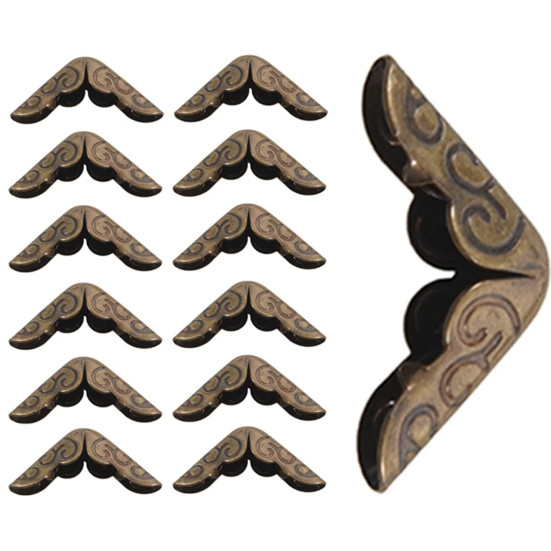 

200 Pcs Gift Book Scrapbooking Albums Folders Corner Protectors Bronze Tone