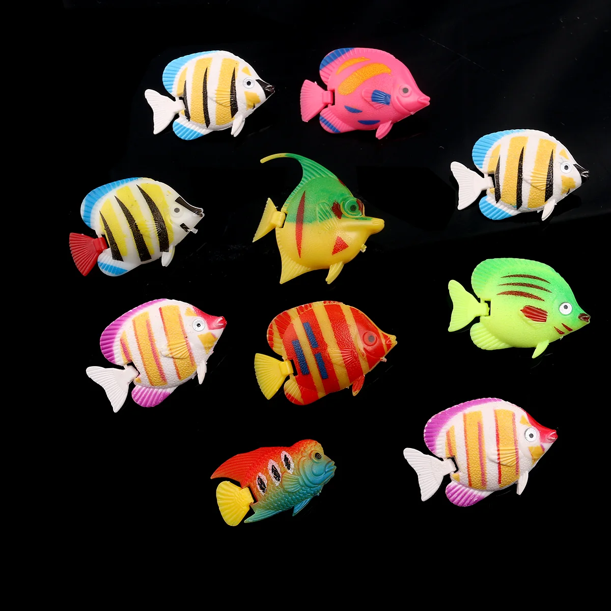 

Artificial Aquarium Floating Plastic Tank Fake Fishes Moving Ornament Decorations Tropical Figures Toy Lifelike Miniature