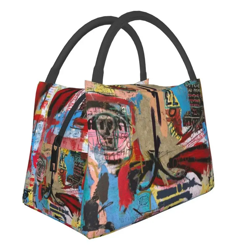 

Cat Behavior Portable Lunch Box for Women Leakproof Jean Michel Basquiats Cooler Thermal Food Insulated Lunch Bag Container