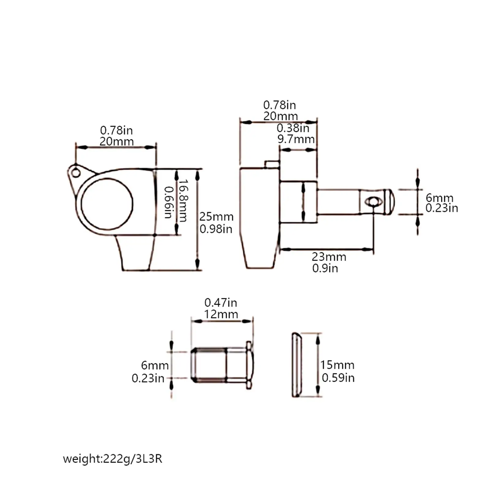6 шт. 3R 3L разноцветные колышки для электрогитары музыкальные инструменты детали