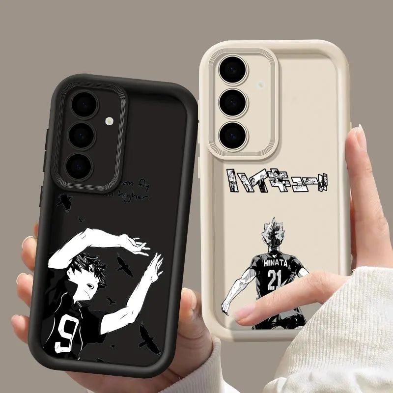 Haikyuu Karasuno Volleyball Anime S24FE Phone Case For Samsung Galaxy S24 S23 S21 S20 Fe S25 Ultra S22 Plus 5G Shockproof Cover