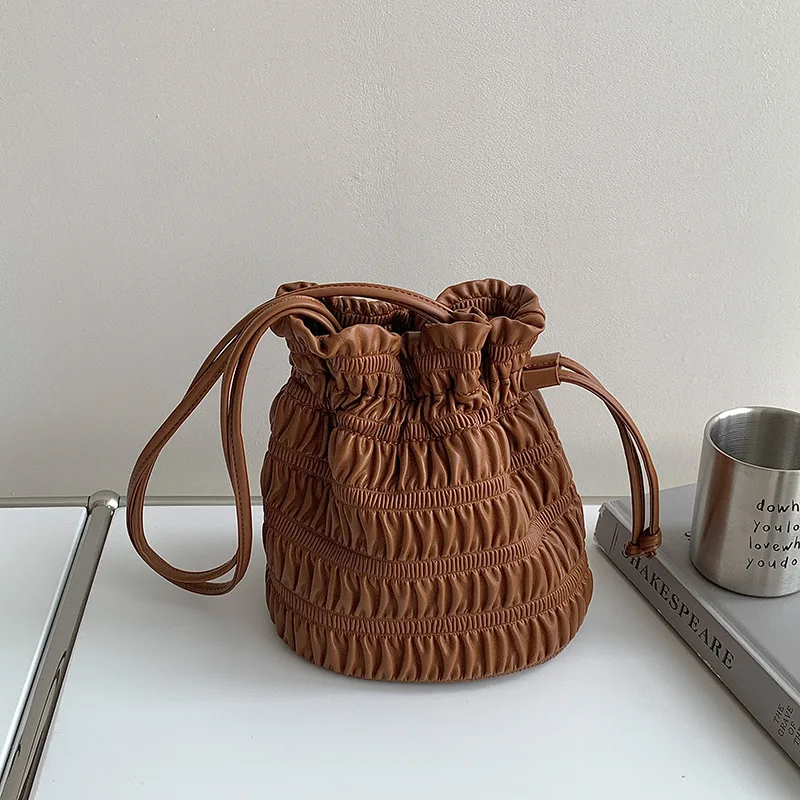 Сумка-ведро для женщин дизайнерская маленькая сумка на плечо роскошная Новинка