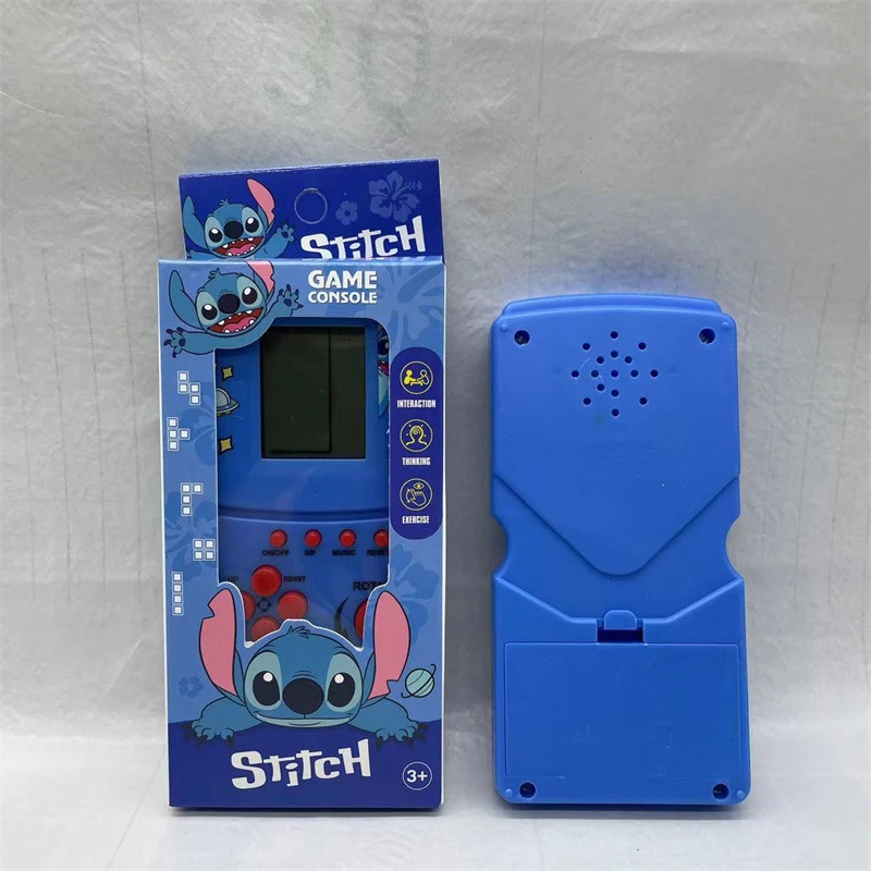 Портативная игровая консоль Disney Stitch головоломка-тетрис ретро детские игрушки