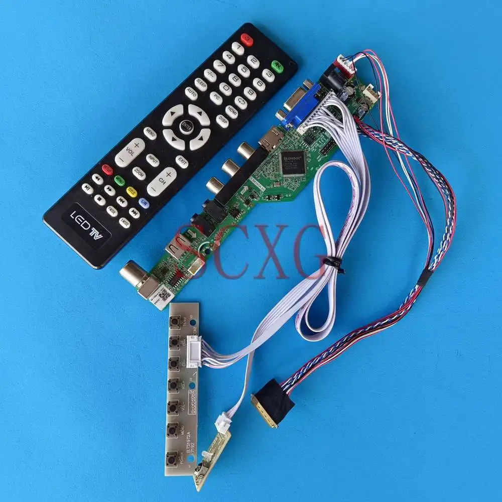 

For LTN160AT06-T01 Display Controller Board Kit 16" 40 Pin LVDS VGA HDMI-Compatible AV USB TV Analog Signal 1366 768 Tablet PC