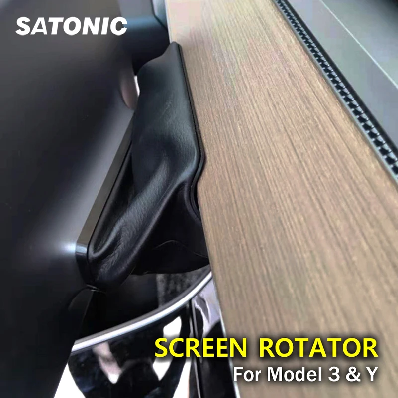 Kit de montaje giratorio de pantalla SATONIC SR1000, soporte de montaje giratorio para Tesla modelo 3 Y, rotador de modificación de coche