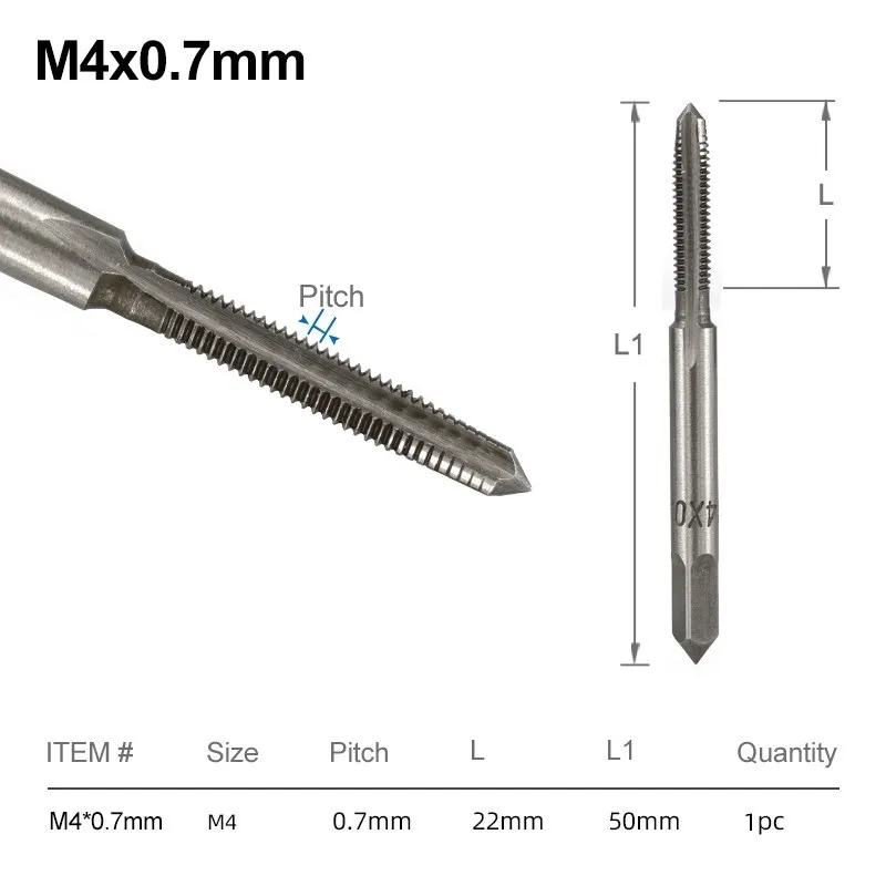 Ручной метчик xcan M3 M3.5 M4 M5 M6 M7 M8 M10 M12 M14