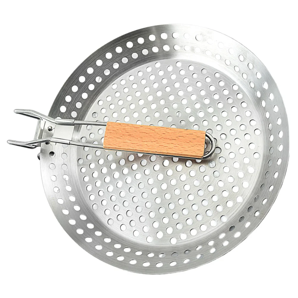 

Portable Grill Pan Grill Tray with Foldable Handle Barbecue Pan for Outdoor Camping