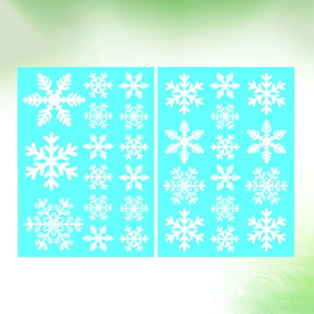 

Window Christmas Clings Snowflakestickers Decals Holiday Sticker Winter Decoration Mirror Merry