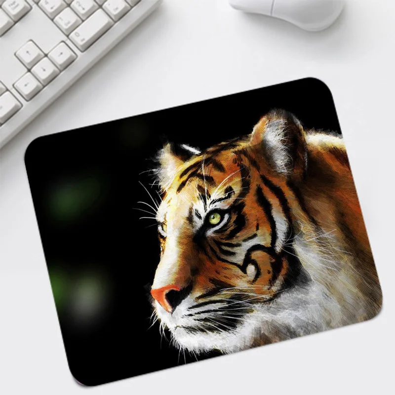 

Mouse Pad Computer Hot Sell Desk Mat Art kawaii Anime Cartoon King of the Forest Tiger Office Decoration Carpet Mouse Mat