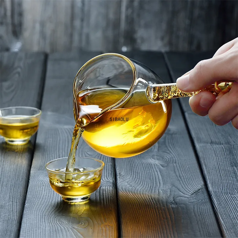 Термостойкий стеклянный ситечко для чая в японском стиле креативный прозрачный