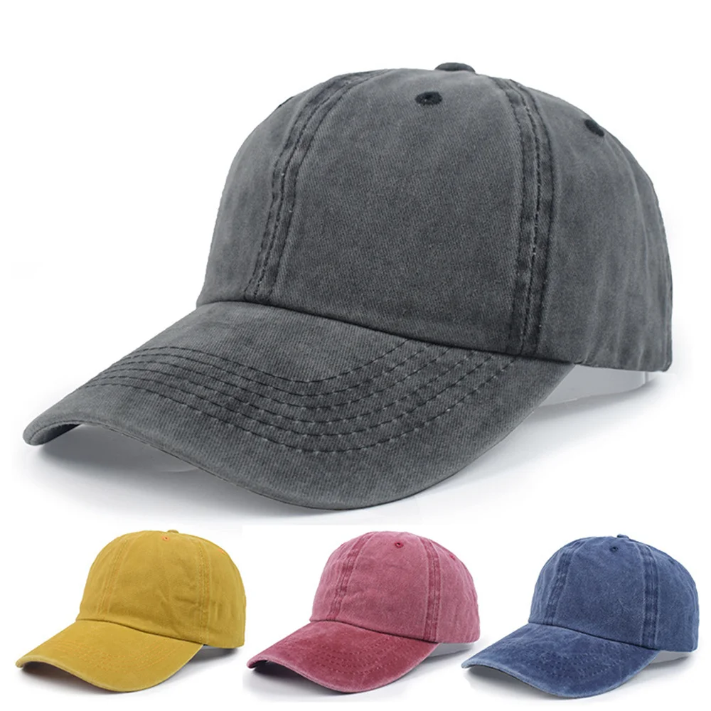 

Spring Summer Fashion Casual Solid Baseball Cap Women Ponytail Baseball Cap Men Hip-hop Cotton Outdoor Simple Vintage Visor Caps