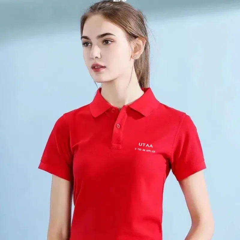 23 summer new breathable golf UTAA brand Polo shirt ladies casual short-sleeved summer ladies Polo shirt sports T-shirt.
