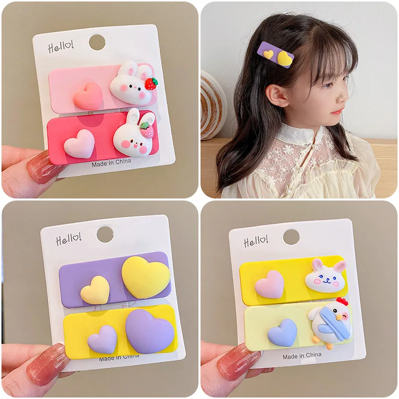 

Kids Hair Accessories Very Sweet Little Girls Cartoon Hair Clips Children Cute Rabbit Hairpin Baby Side Barrettes Hair Ornament