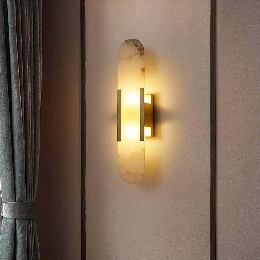 

Мраморная настенная лампа, современный роскошный светодиодный светильник для гостиной, спальни, прикроватного столика, коридора, коридора