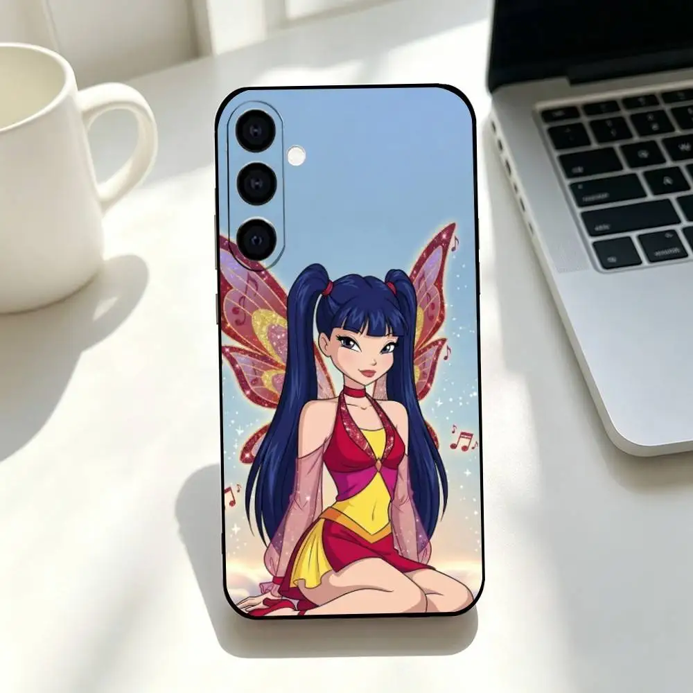 Чехол для телефона W-Winx Clubs, черный, силиконовый, мягкий, для Samsung Galaxy A73, A72, A71, A70, A53, A52, A51 (art.: 3920db99dea06) - 3920db99dea06