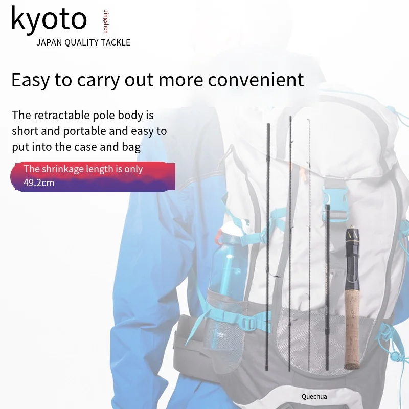 KYOTO-Small UL Портативная спиннинговая Морская рыбалка телескопическая углеродная
