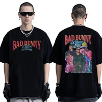 bad bunny el ultimo tour del mundo 2032 vintage streetwear black t shirt mens 2022 concert bad bunny tees hip hop trend t shirt