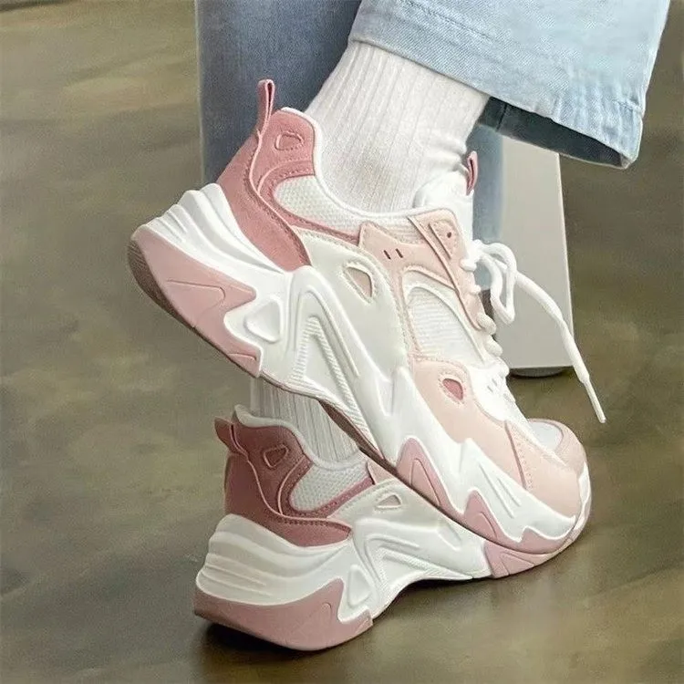 

Women's Sneakers Fashion New Lightweight Breathable Casual Sneakers Heightening Thick Sole Shoes 2022 Women's Vulcanized Shoes