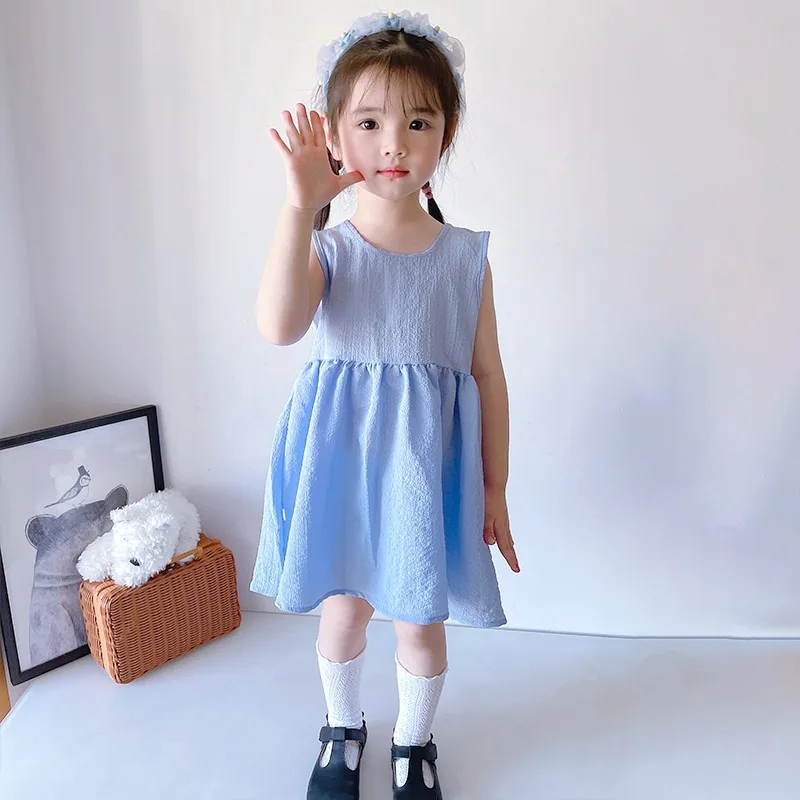 

Girls Summer Sundress Baby Sleeveless Slip Princess Dresses Sweet Clothes 1-10 Yeas