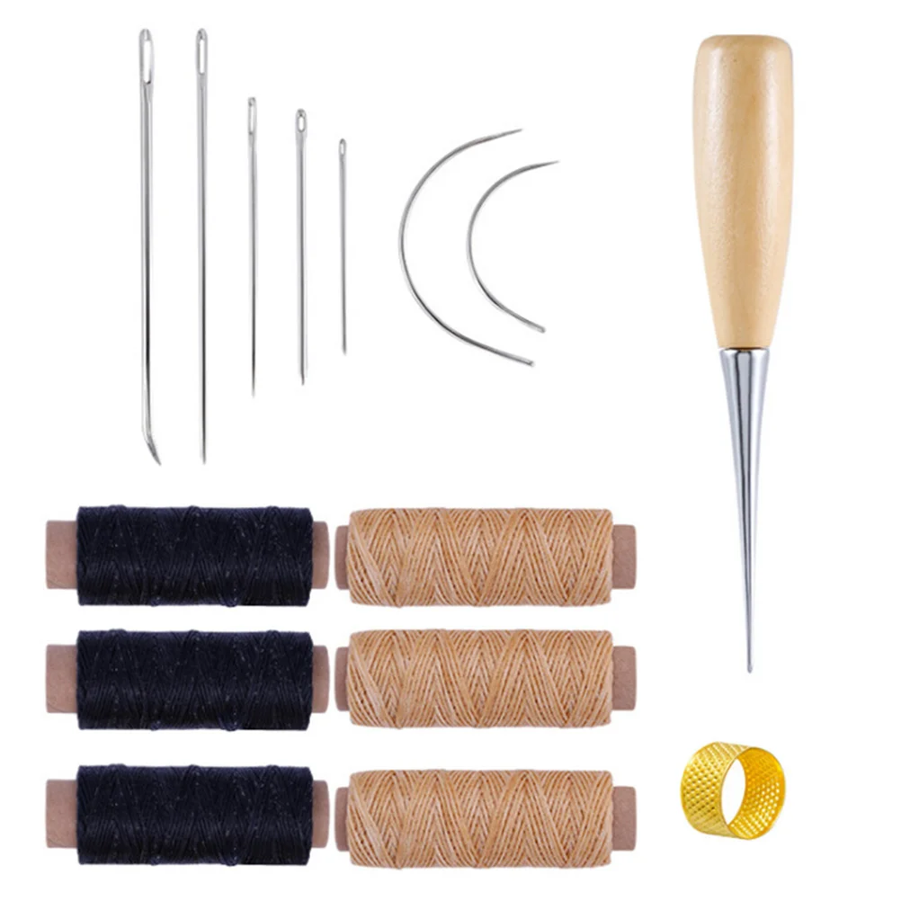 

Sewing Stitching Tools Kit Craft Diy Tool Supplies Workingset Thread Stamping Hand Kits Chisel Thimble Punch Repair Starter