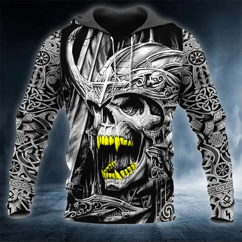 

Gold Teeths Viking Skull Tattoo 3D All Over Printed Hoodies For Men/Women Streetwear Sweatshirts Zip Up Hoodie Sudaderas Hombre