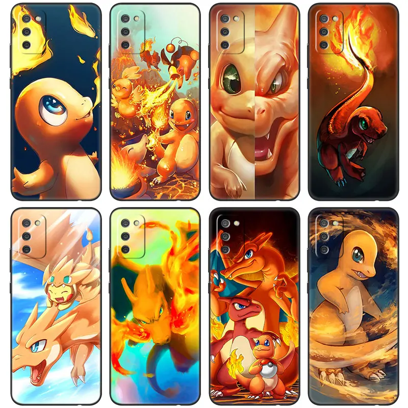 

Charmander Pokemon Black Case For Samsung Galaxy A11 A10S A20S A20E A30 A40 A41 A03S A02S A01 A03 Core A6 A7 A8 2018 A5 2017
