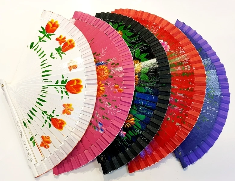 

Двухсторонний цветочный узор из бамбука Yelpaze Wood Yelpaze