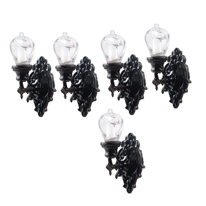 

Pack Of 5 Model Wall Light 1/87 Scale White Light Miniature Sand Table Courtyard Mini Landscape Decoration
