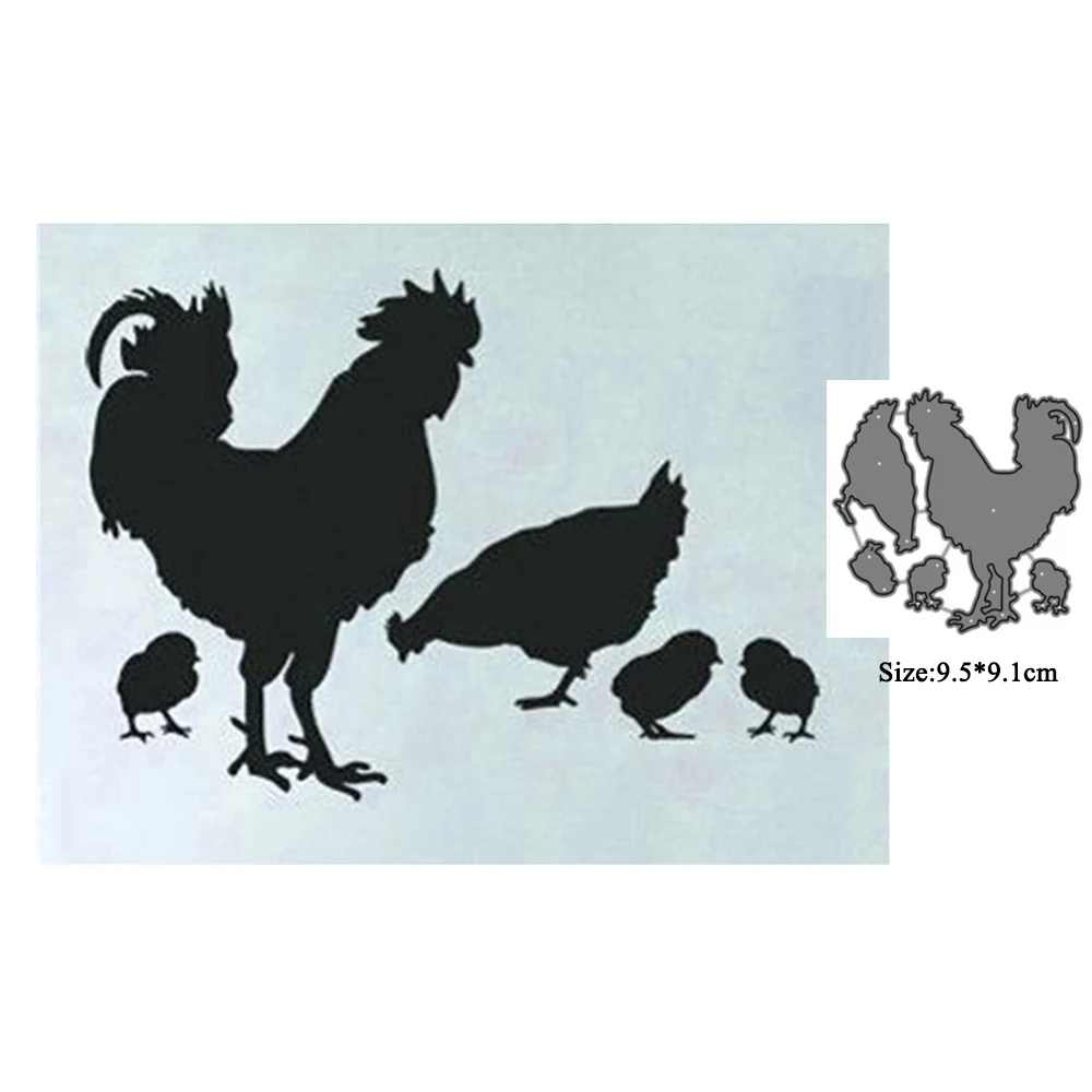 Metal Cutting Dies Scrapbooking Chicken Die Cut 2023 Mold Template for Paper Craft Diy for Card Making