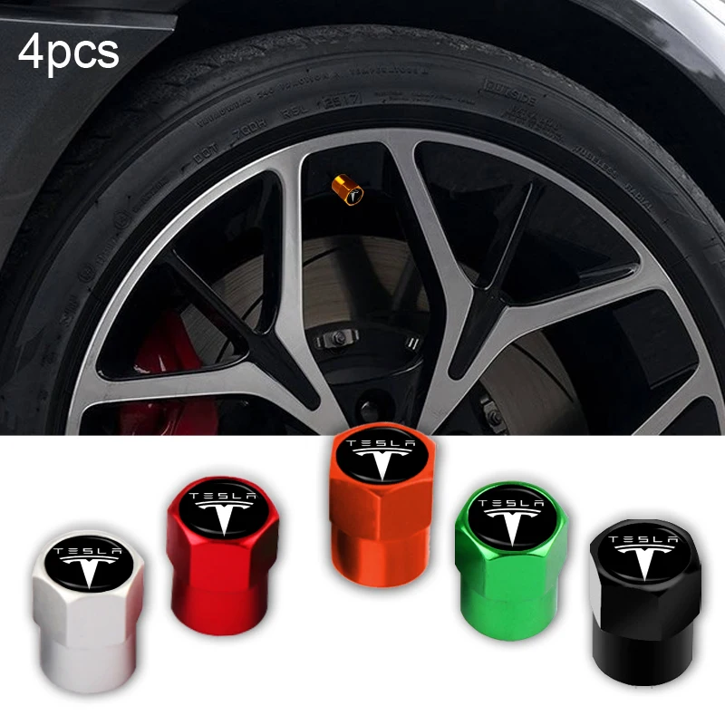

Aluminum Hexagonal Valve Cap Automobile Tire Dust for Tesla Model 3 Model S Model X Model Y Roadster Performance Car Assessoires