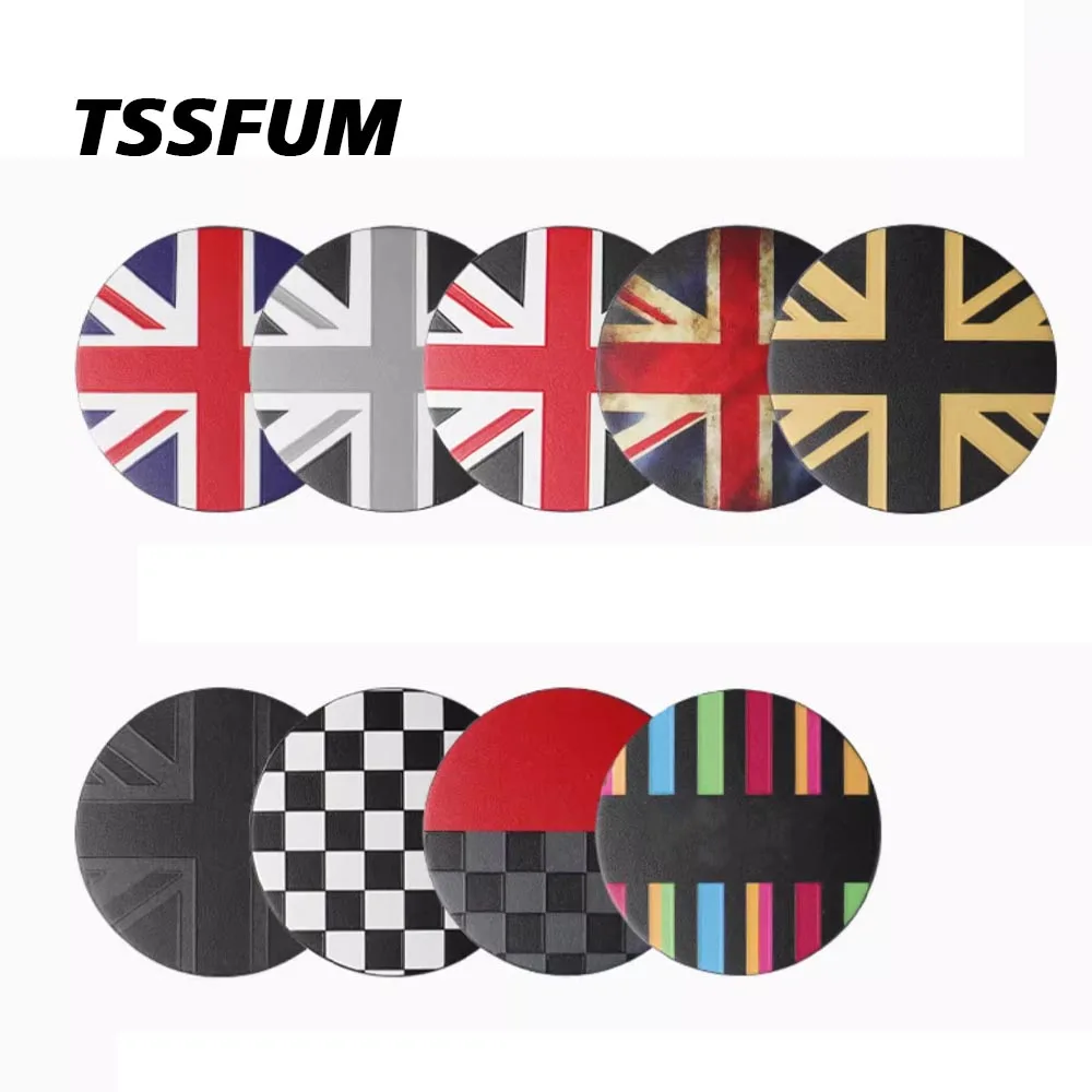 Фото Кожаная подушка для автомобильной чашки Union Jack, подставка для хранения канавки для Mini Cooper S JCW F55 F56 F57, автомобильный нескользящий коврик, аксессуары №4