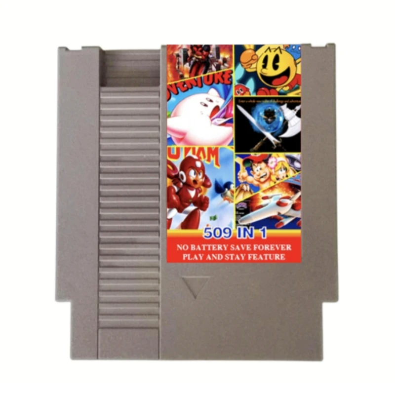 

Legendary Games 509 in 1 Game Cartridge for NES Console 1024MBit Flash Chip In Use Game Card Chip Memory No Battery Save Forever