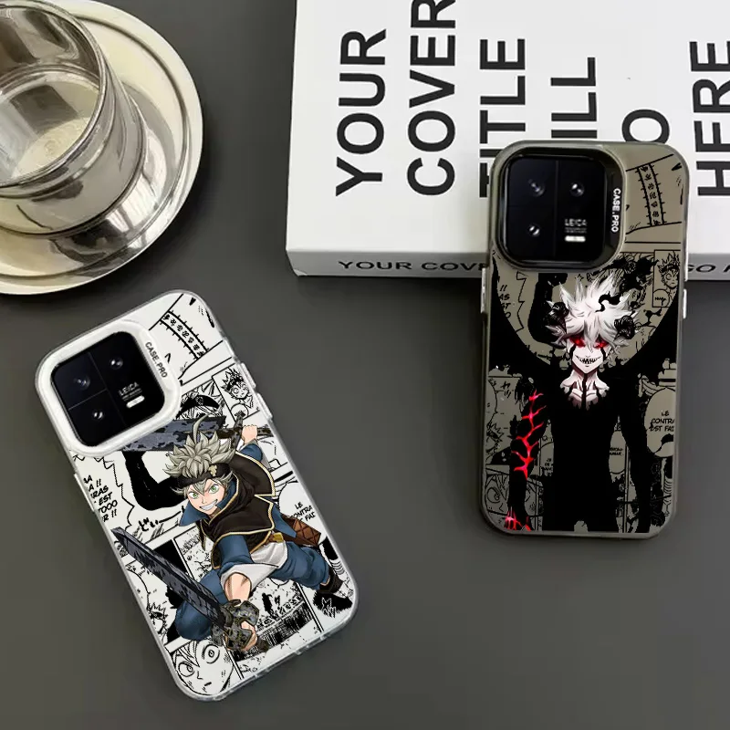 Аниме Черный клевер Asta для Redmi Note 13 12 11 10 E Pro Plus Max S 4G искусственный цвет