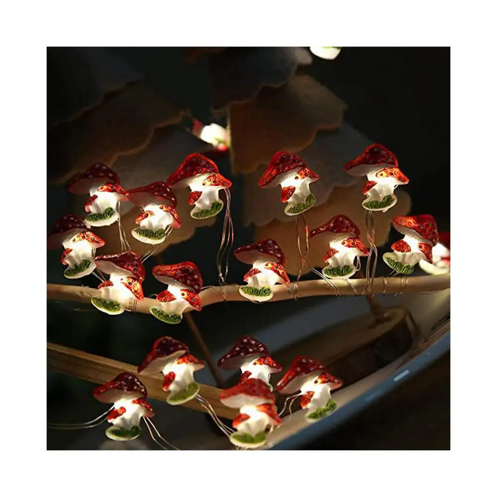 

String Light Lighting Battery Operated Energy-saving Eye Protection Flicker Free Mushroom LED Light Party Supplies