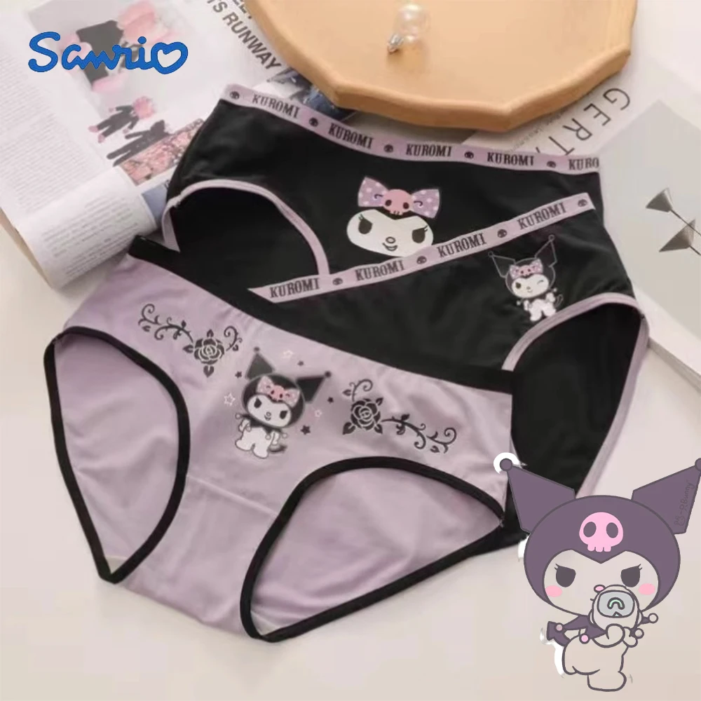 

Sanrio Breathable Briefs Traceless Panties Kuromi Cinnamoroll Anime Cartoon Underwear Female Student Girls Soft Lingerie Gifts