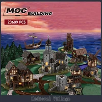 ultimate medieval fortress village building block model moc castle bricks collector series street view toys gifts
