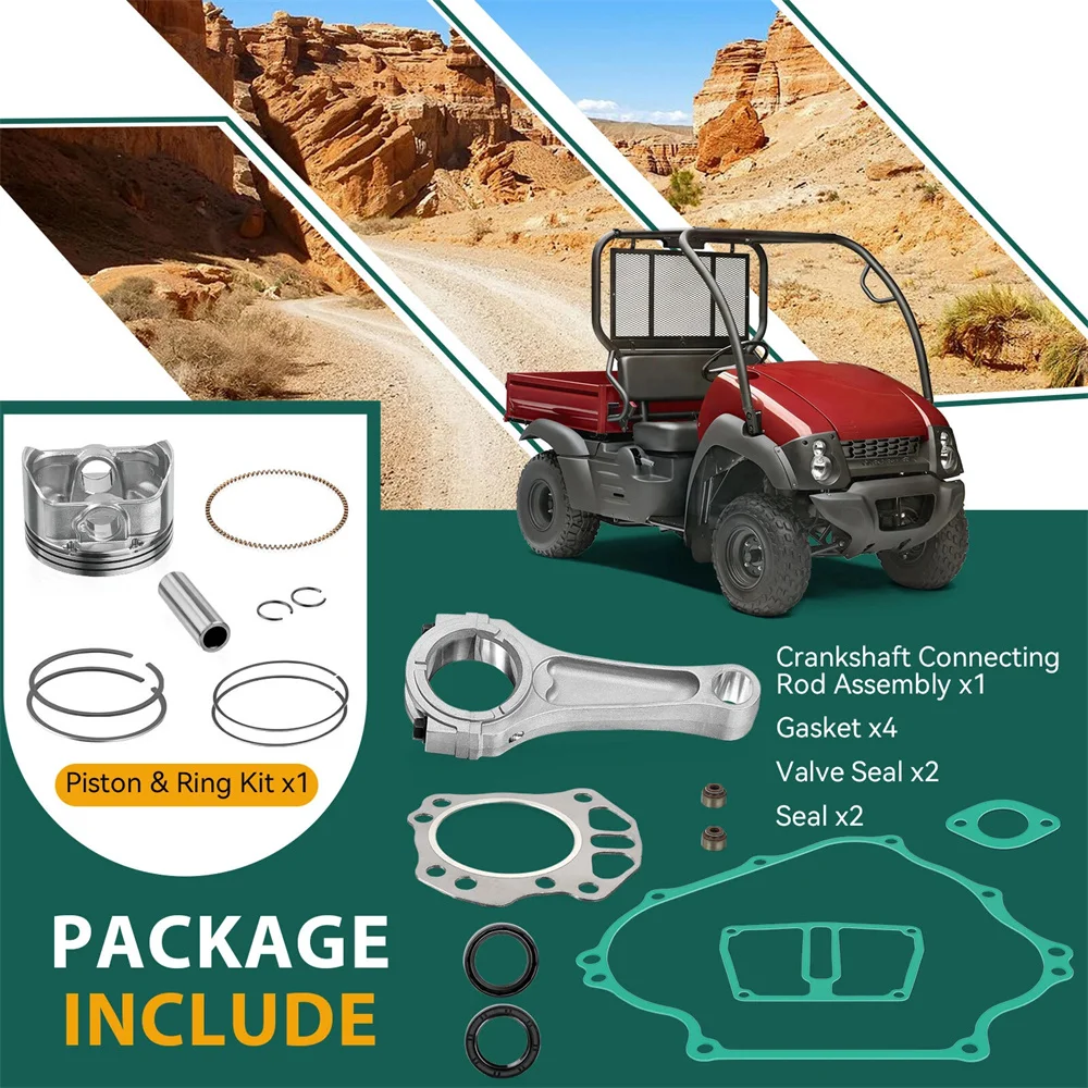Фото Комплект для ремонта двигателя, прокладки поршня и шатун для Kawasaki Mule 600 610 SX KAF400 2005-2019 №4