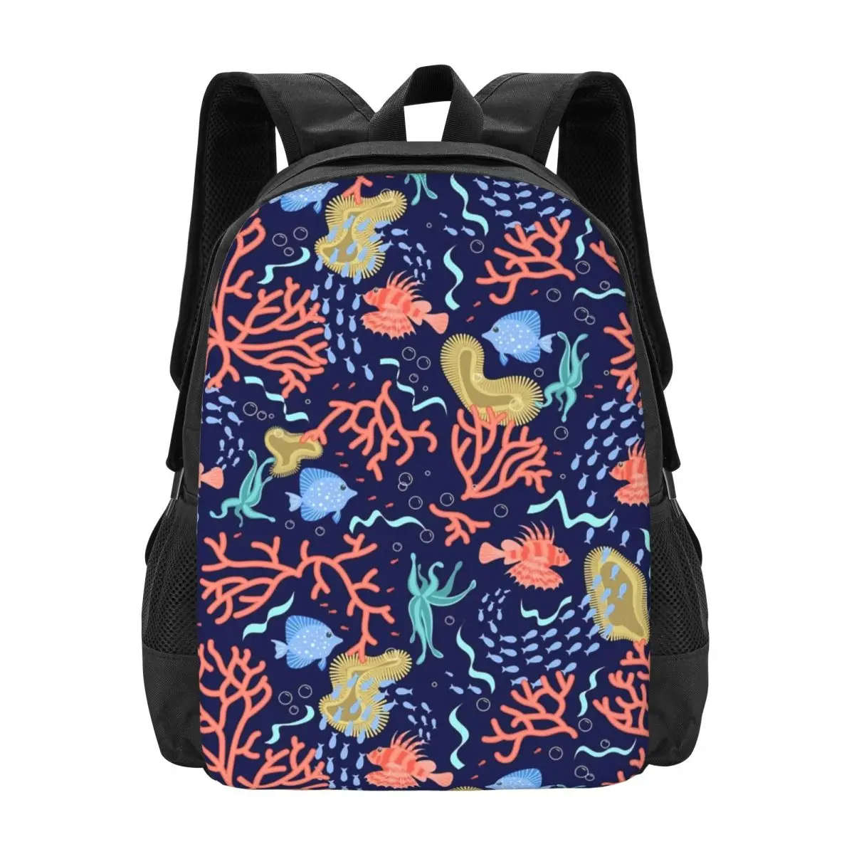 

Tropical Marine Backpack Male Underwater Life Print Pattern Backpacks Kawaii High School Bags University Design Rucksack