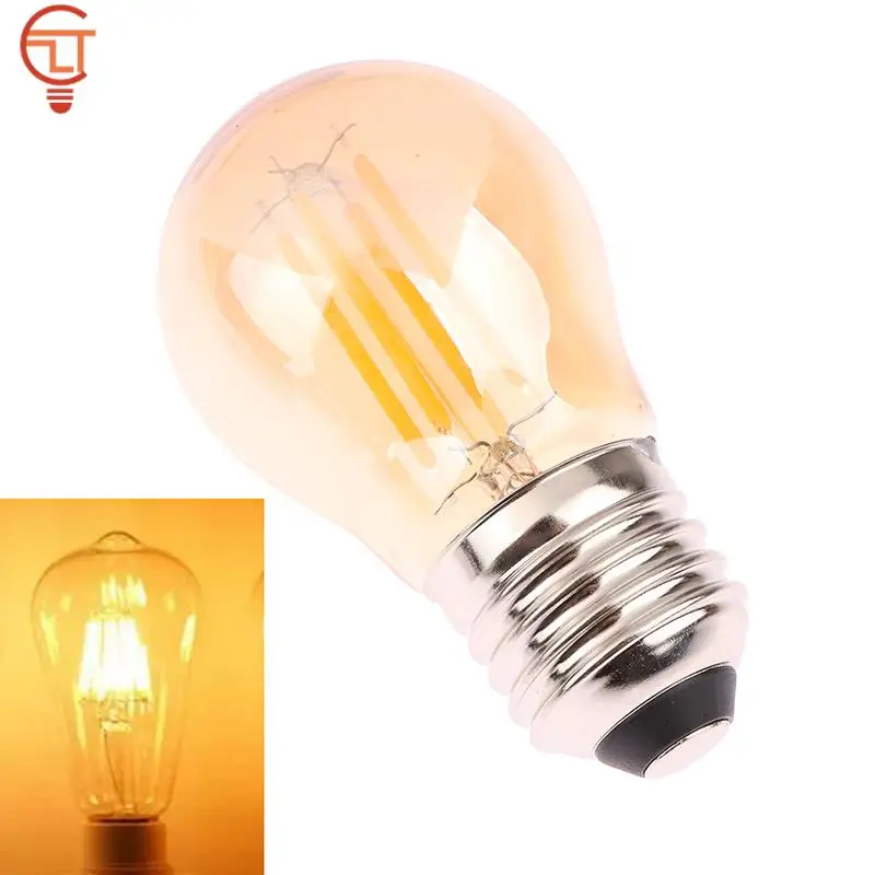 

For Chandelier String Lighting Mini Tan Glass E27 2700K Vintage LED Filament Bulb G45 2W 4W 6W Globe Light Lamp