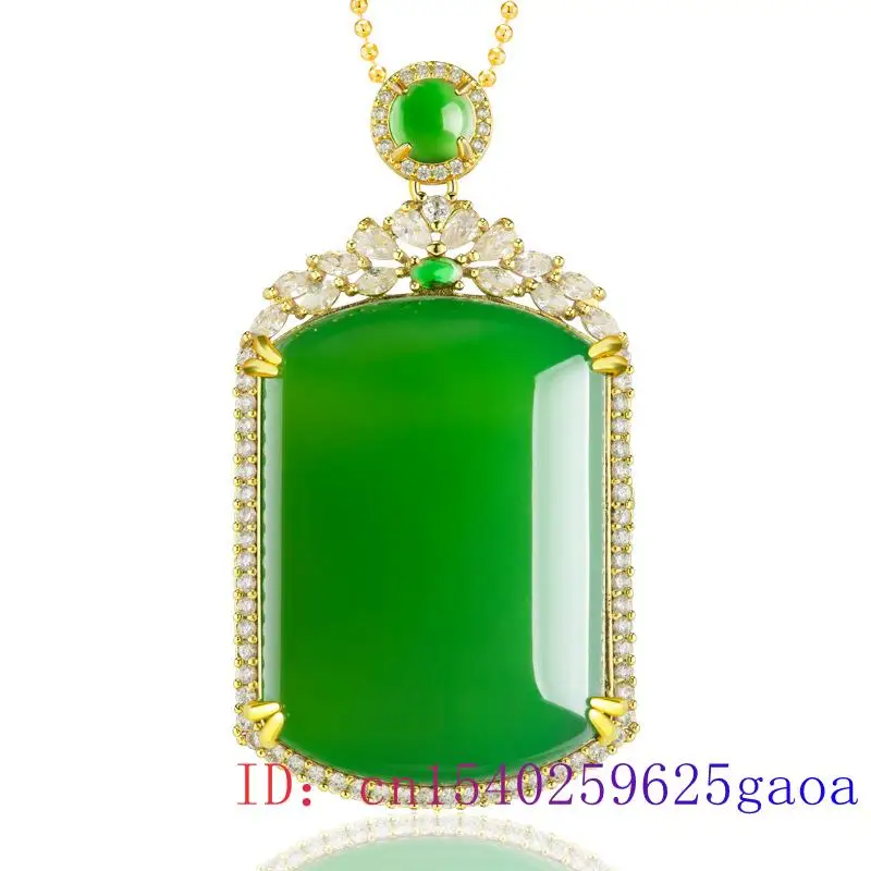 Ожерелье с подвеской из натурального зеленого нефрита и агата модный амулет