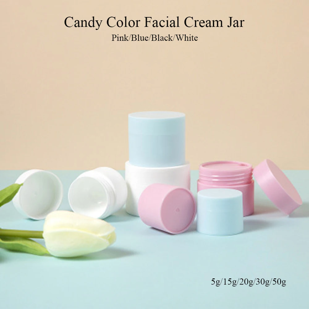 

5g /15g/20g/30g/50g Empty Facial Cream Container Portable Travel PP Plastic Cosmetic Jar Cosmetic Packaging Refillable Bottles