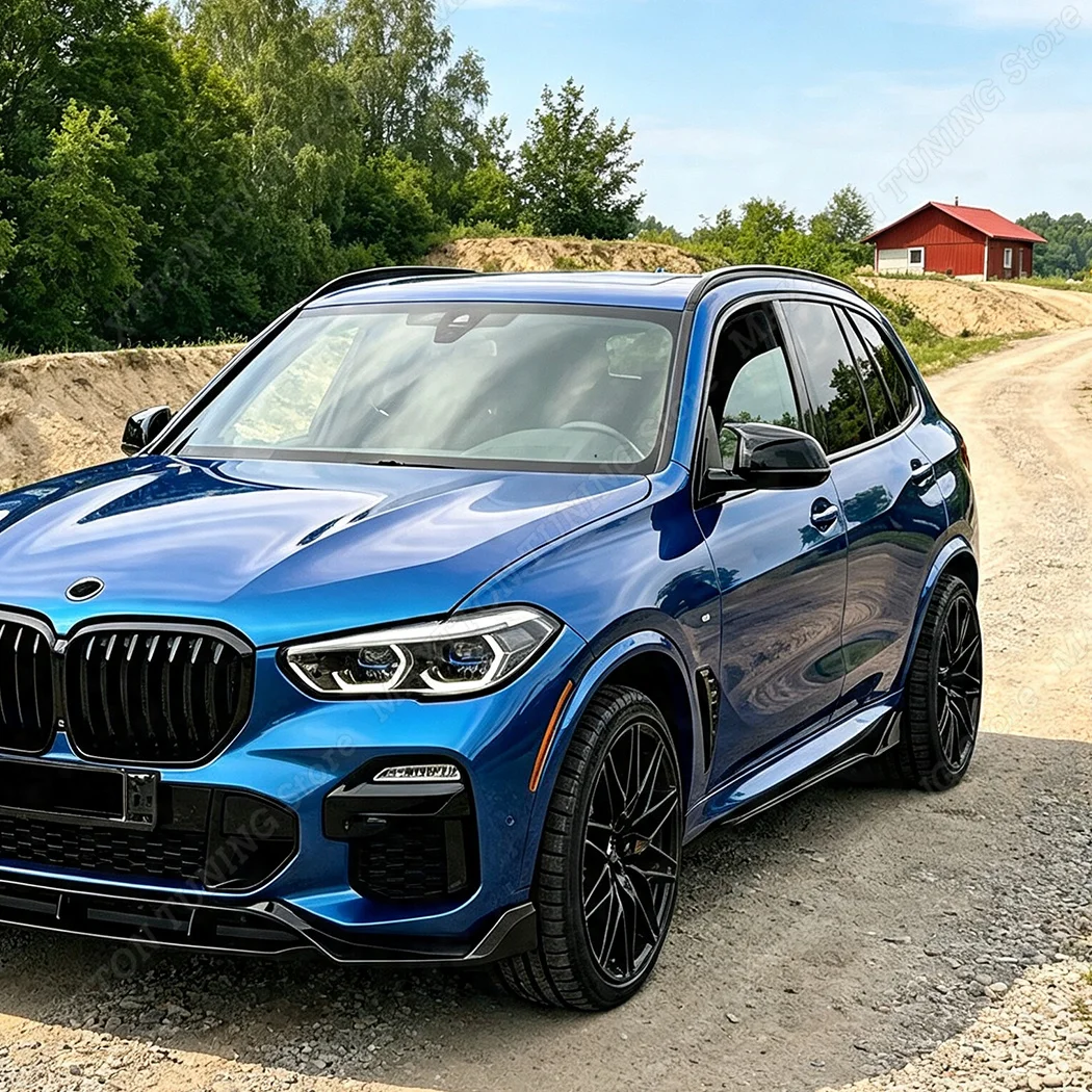 Фото Глянцевые черные накладки на боковые зеркала заднего вида для BMW X3 X4 G01 G02 X5 X6 G05 G06 X7 G07 2018-2026, модифицированные, стилизованная отделка №3