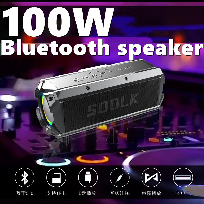 

100W Bluetooth Speakers Portable Column Home Theater 360 Stereo Wireless Subwoofer Soundbox Outdoor Music Center Sound boombox